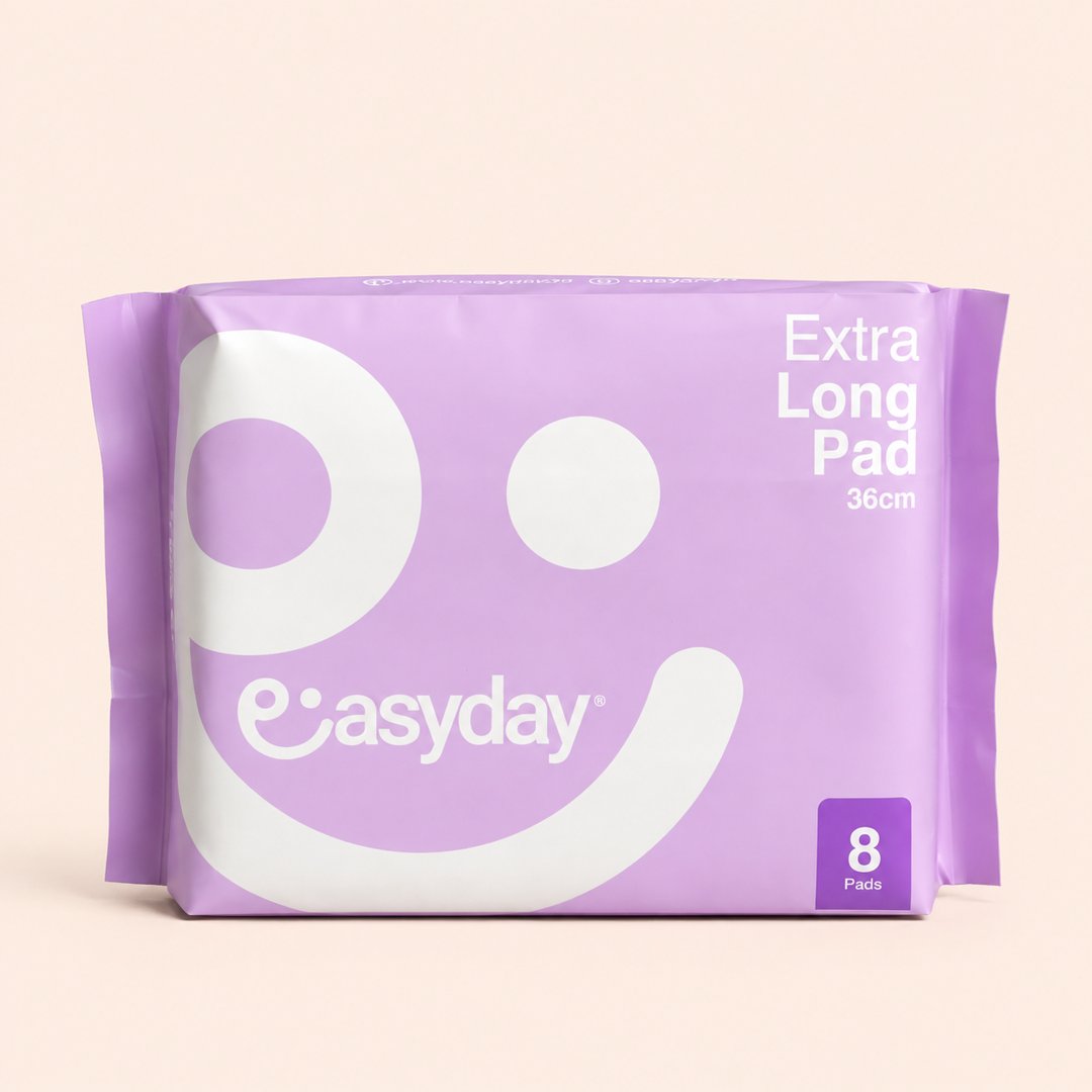 Cover produk EasyDay Extra Long Night Pad 36cm - 8 Pads dengan latar krem
