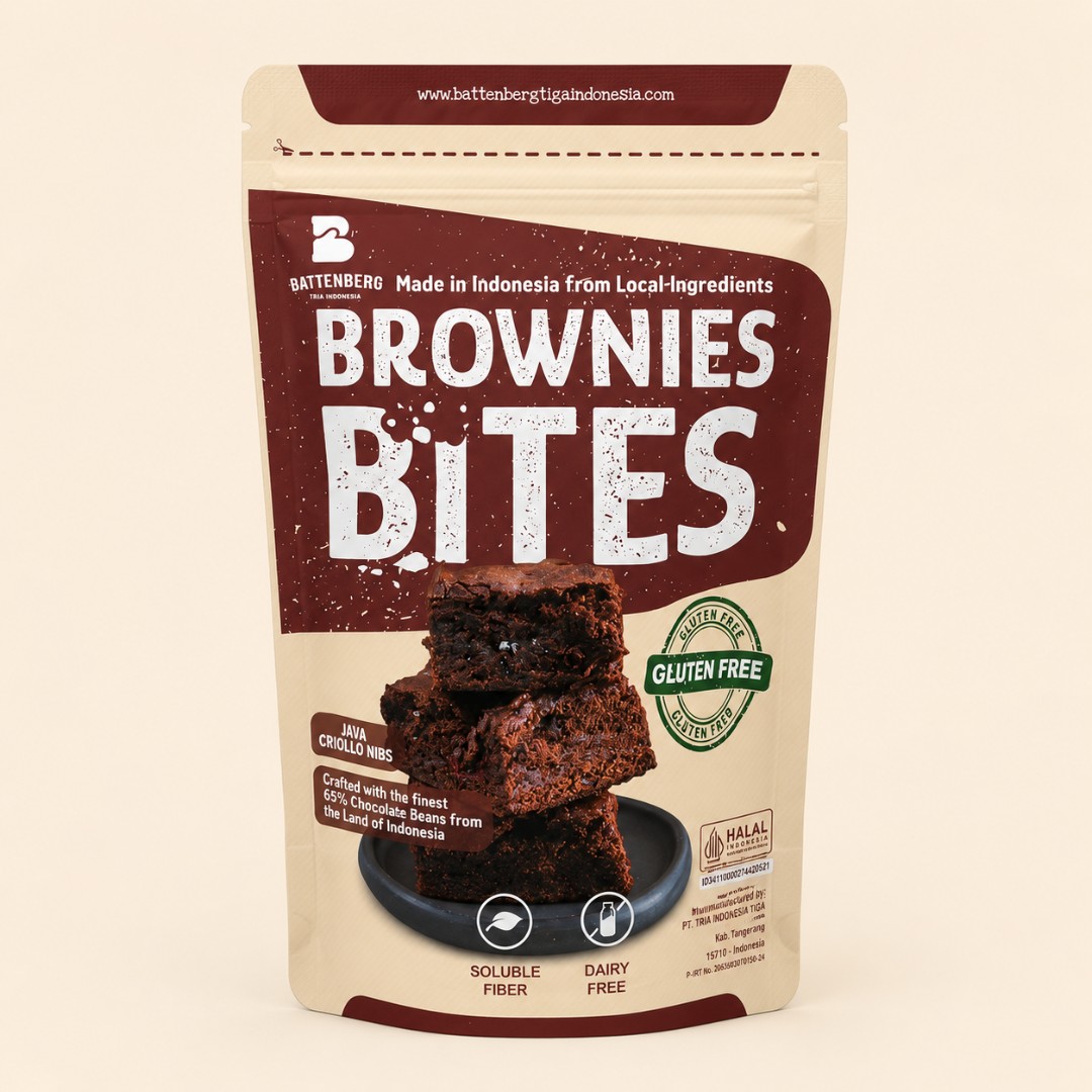 Battenberg Brownies Bites Java Criollo Nibs - Bebas Gluten & Dairy 100g image