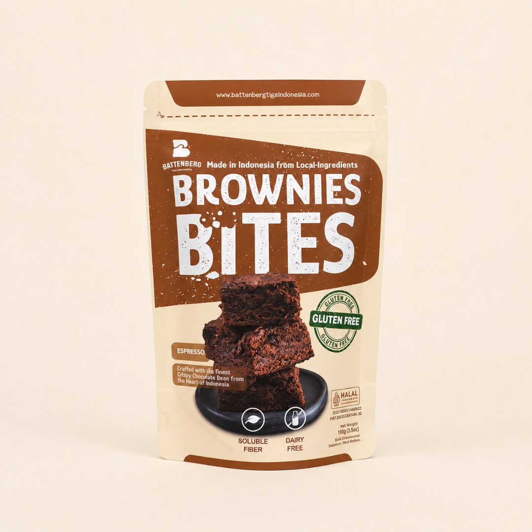 Battenberg3 Brownies Bites Espresso 100gr - Gluten Free & Dairy Free image
