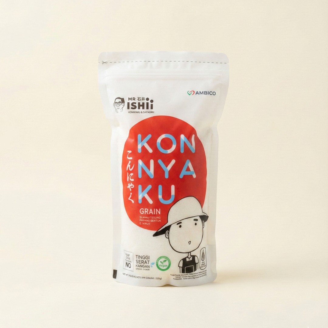 Mr. Ishii Konnyaku Grain Beras Shirataki Porang Tinggi Serat 1 Kg image