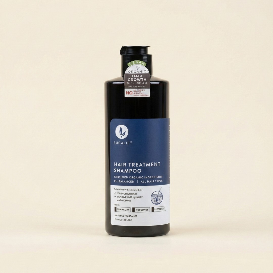 Eucalie Organic Hair Treatment Shampoo Anti Rontok & Ketombe pH Balanced 190ml image