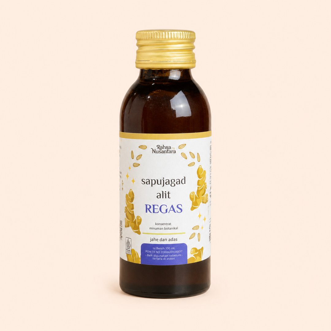 Cover produk Sapu Jagad Alit Regas Rahsa Nusantara 100ml dengan latar krem