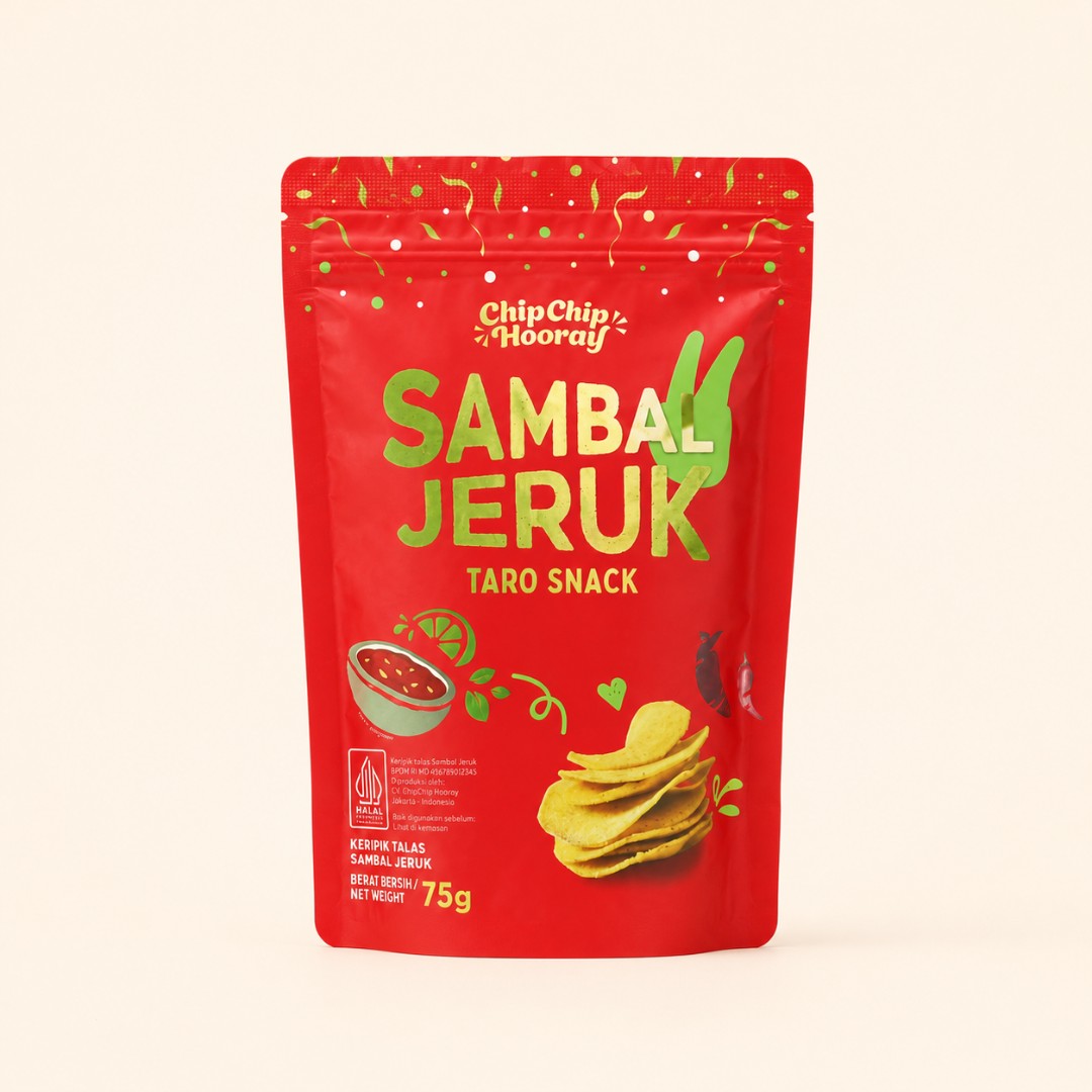 ChipChip Hooray Sambal Jeruk Taro Snack 75g image