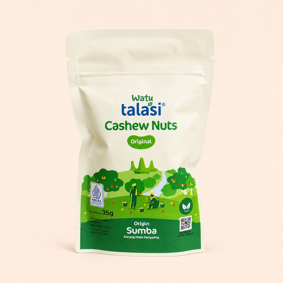 Cover produk Watu Cashew Nuts Sumba Original 35g - Talasi dengan latar krem